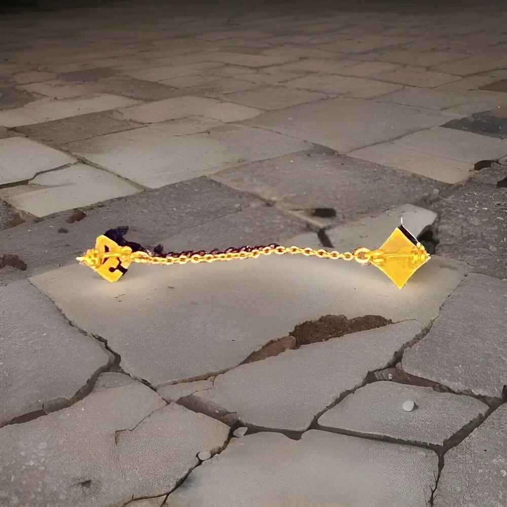 1937 TIE TACK Yonkers Sacred Heart High School SHS Graduation Gold Chain 2 3/8" - Picture 2 of 7